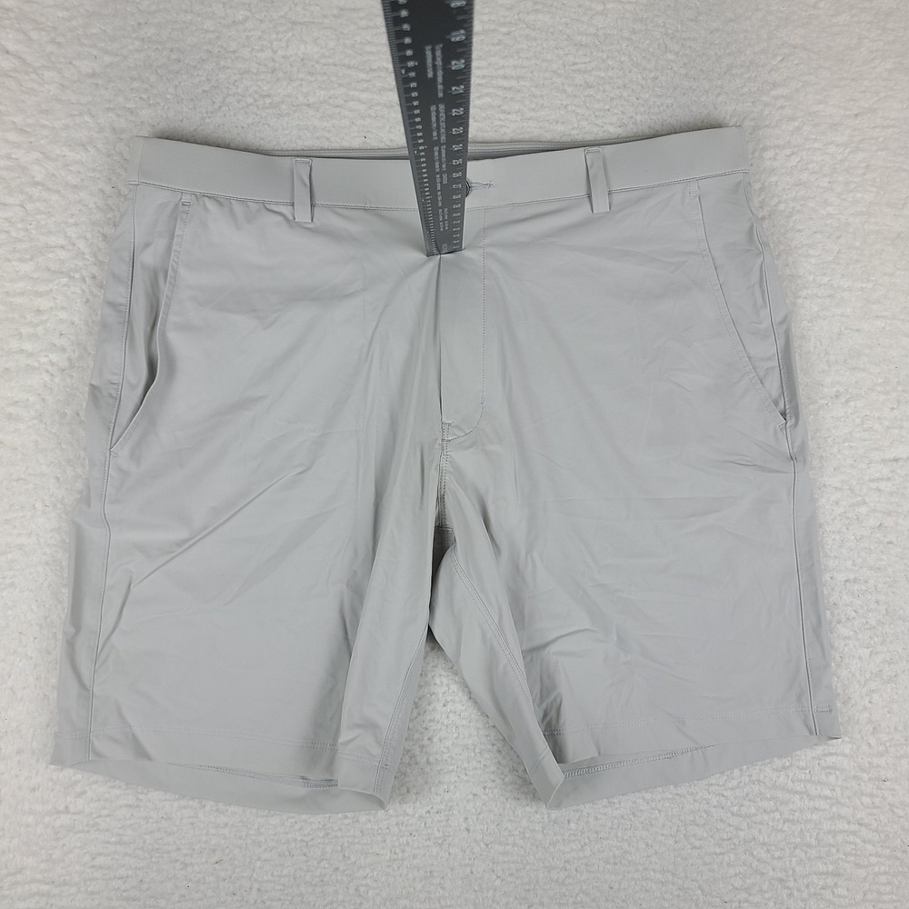 INFINITY Shorts Mens 40 Gray 8" Linearflex Hybrid‎ Chino Performance Golf *